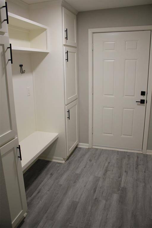 Mud room with lots of cabs