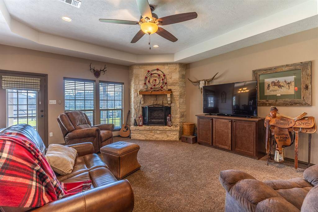 Ranch Foreman - Living Area and Fireplace
