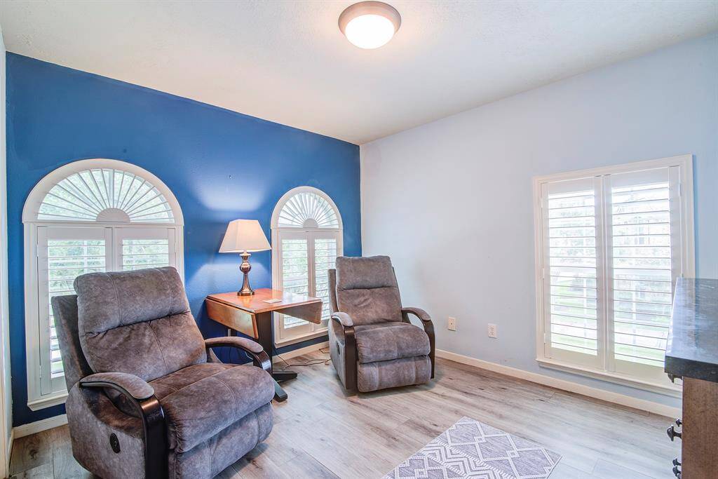 Bedroom 6 is currently set up as a sitting room for the independent suite.