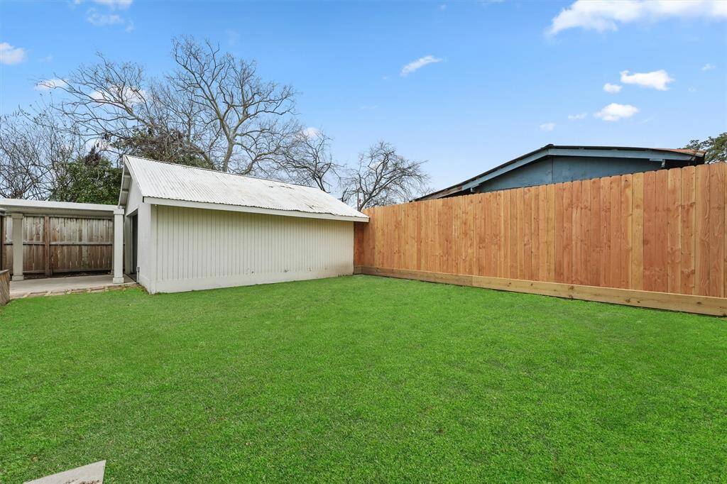 Lots of possibilities for this nice sized backyard space.