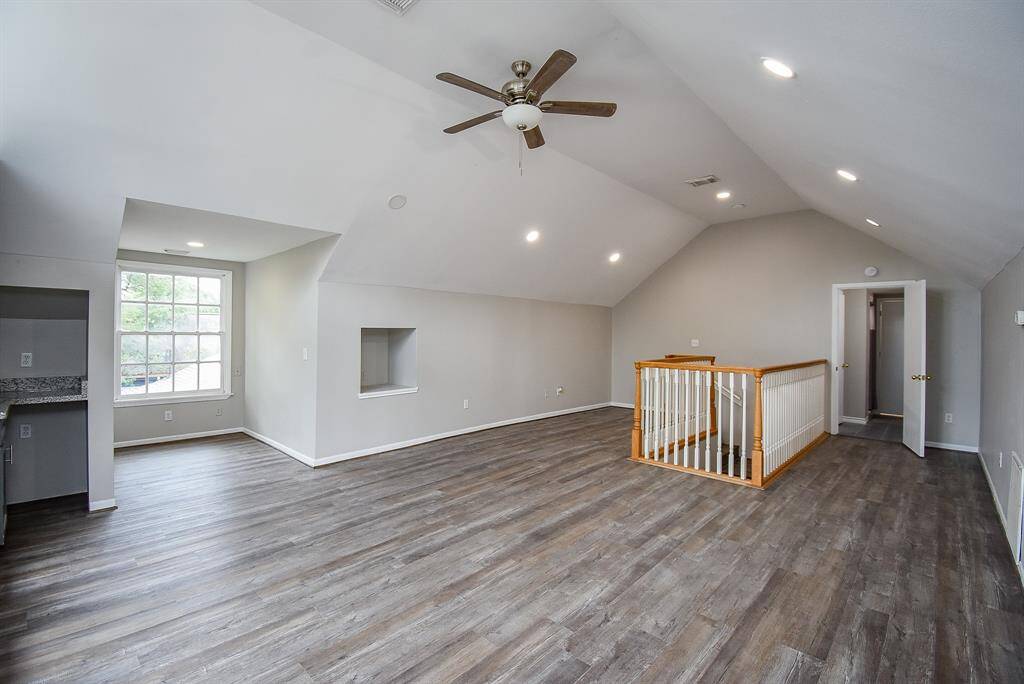 Freshly installed vinyl planks