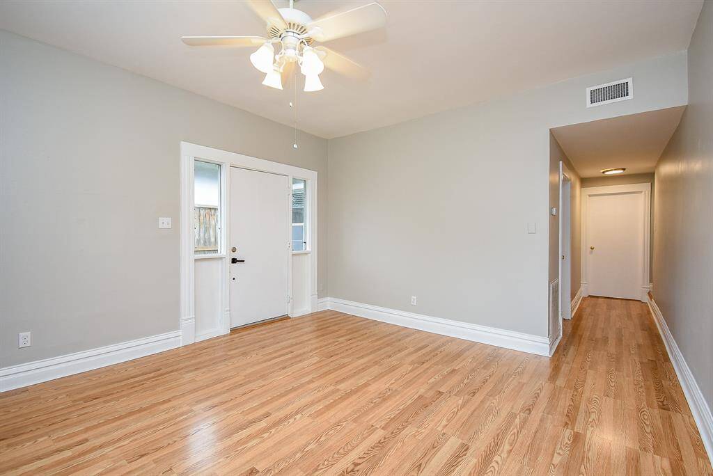 Private second entry flows to living area.