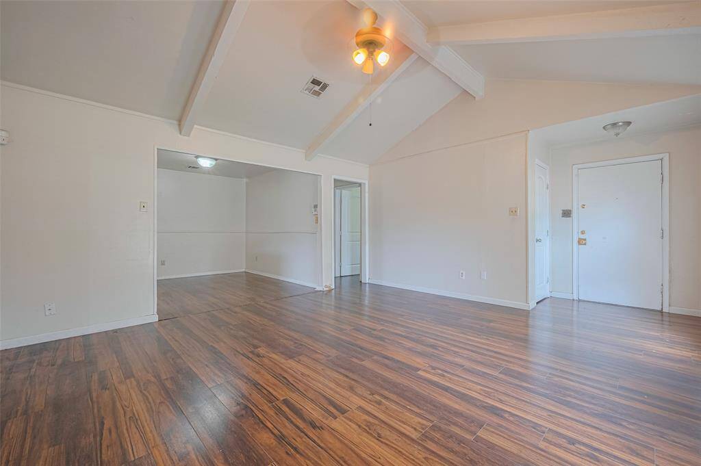 Entering the front door is the living area and breakfast area.