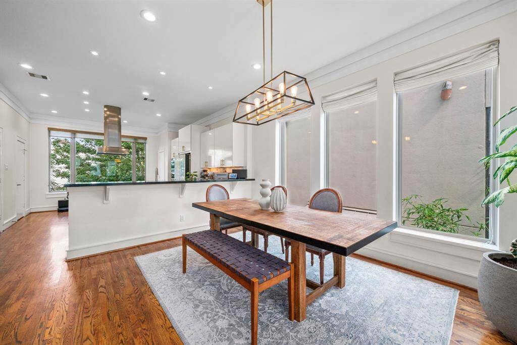 Dining room opens up to the living room for a nice wide open layout.