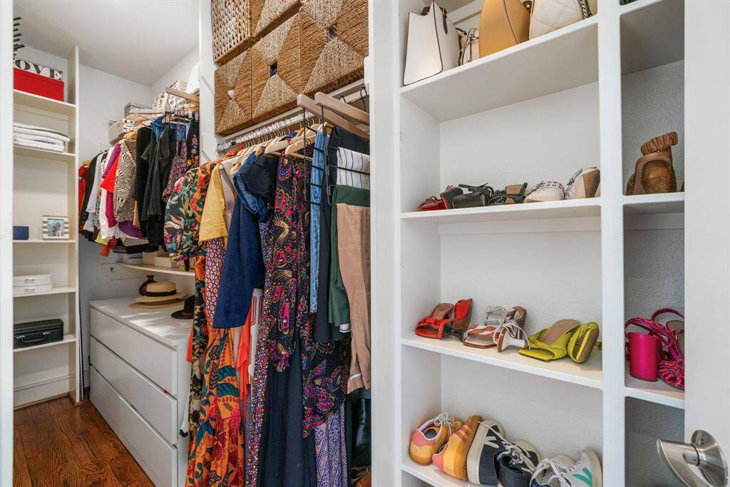 Large spacious closet in the primary bedroom. One of 2 closets!