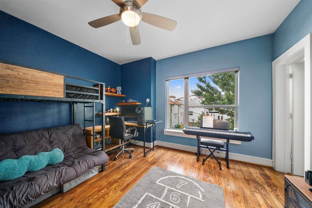 Third floor has the 3rd bedroom with a full private bathroom.