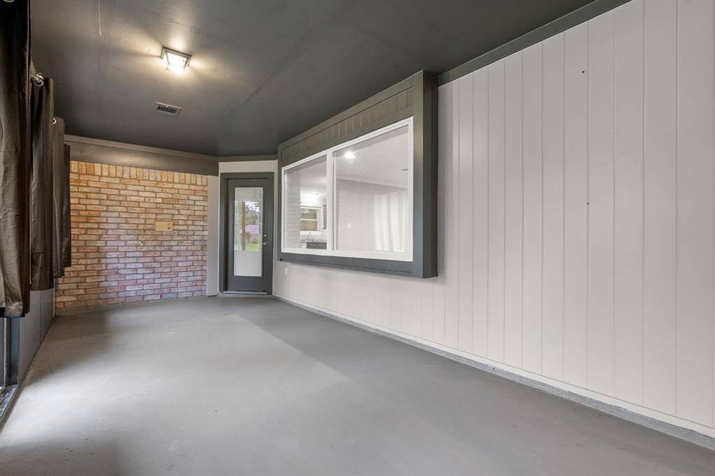 Closed patio view from the primary bedroom.