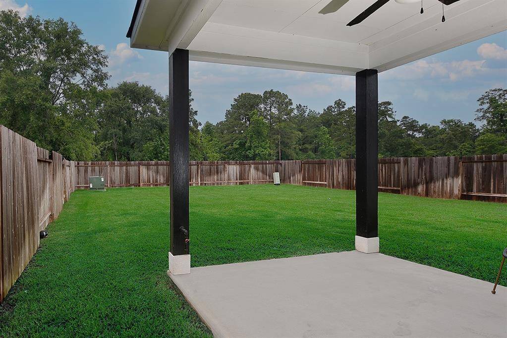 Relax under the covered patio