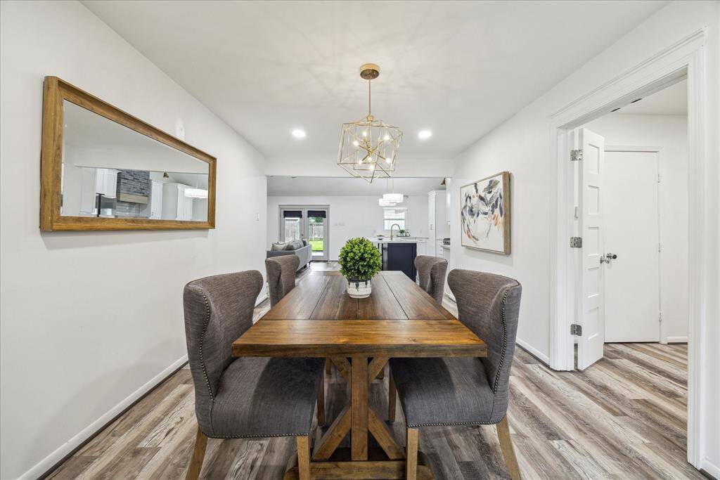 The formal dining room can accomodate a large table for all of your gatherings.