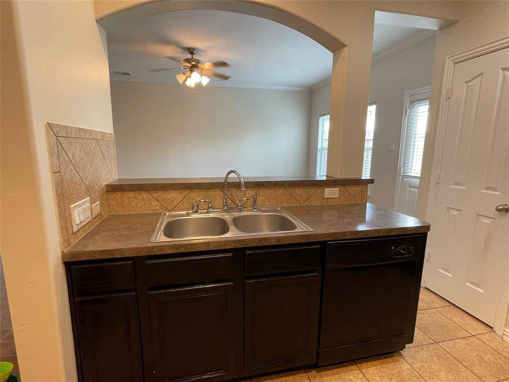 Kitchen, sink and dishwasher