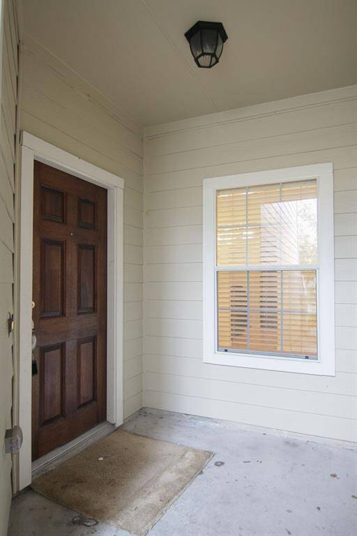 Front door, entryway porch