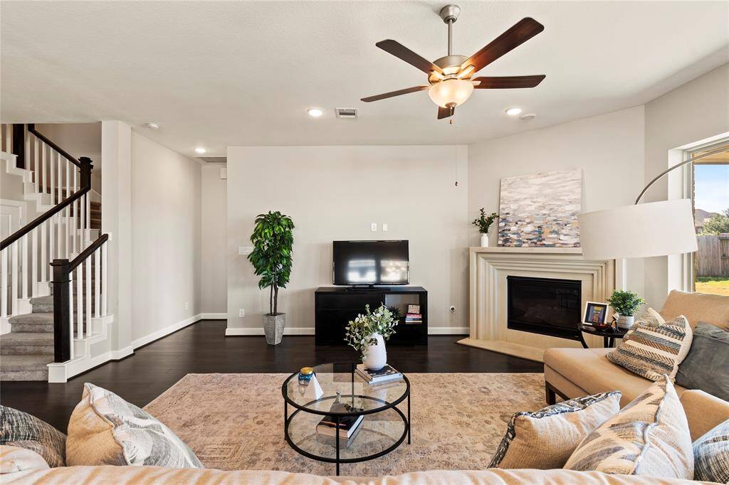 Front View of living area and fireplace