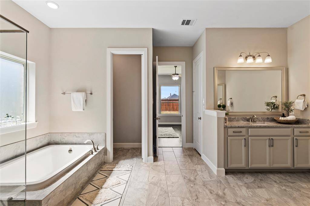 Primary Shower and restroom