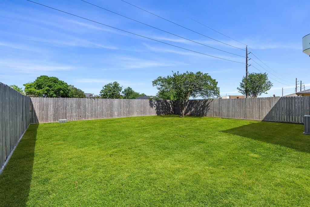 View of the backyard from the back of the home.