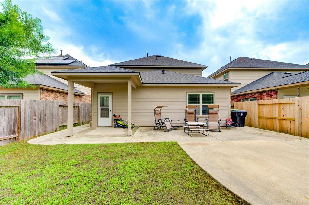Covered Patio with add on concrete patio