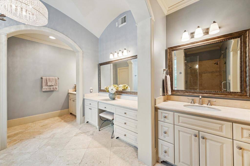 Each space is thoughtfully separated by elegant arches, adding a touch of sophistication.
