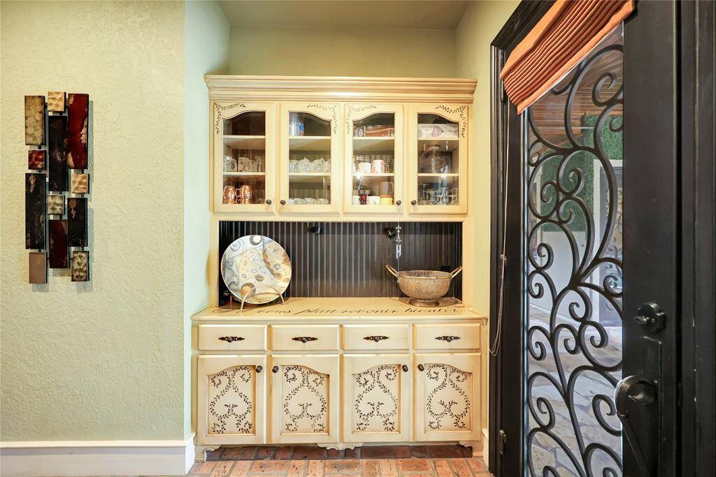 Coffee bar area or could be used as a wet bar.