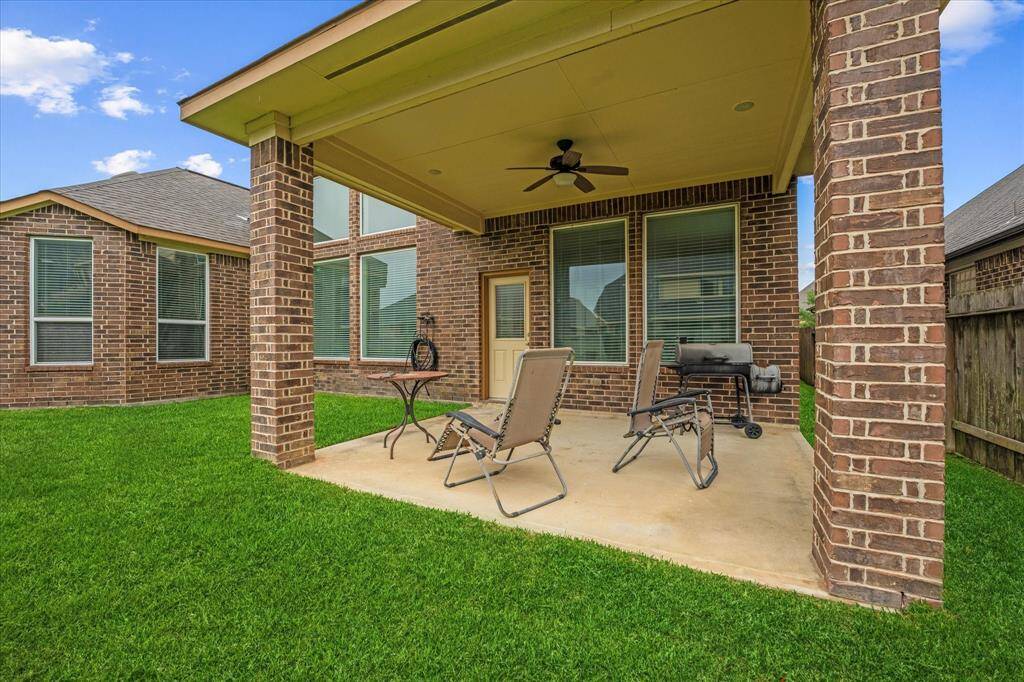 Covered patio for outdoor dining