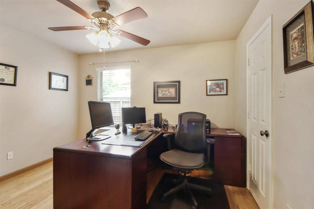 Another secondary bedroom being used as a home office. Also has a spacious walk-in closet.