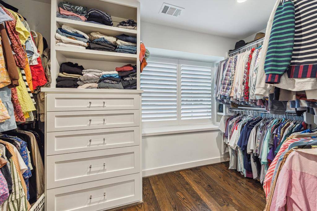 One of two custom closets!