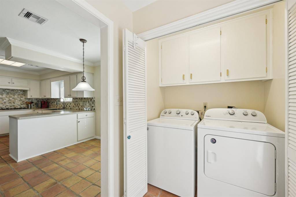 Laundry room in house
