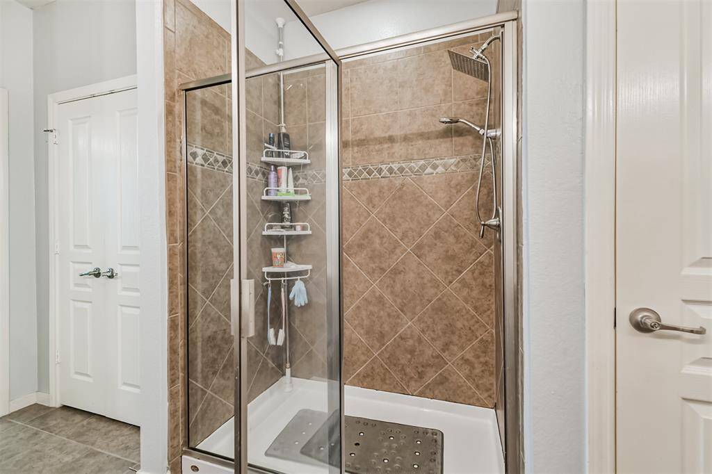 Shower in primary bathroom
