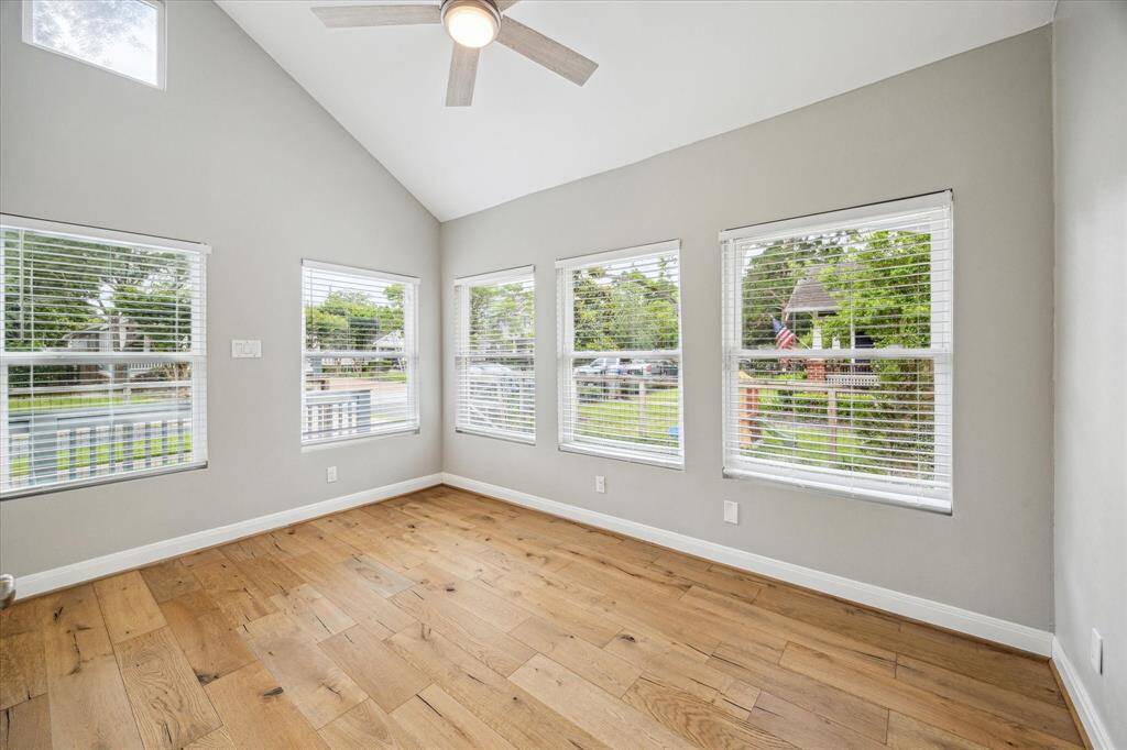 Bedroom with engineered hardwoods, amazing natural light from all the windows and an ensuite bathroom.