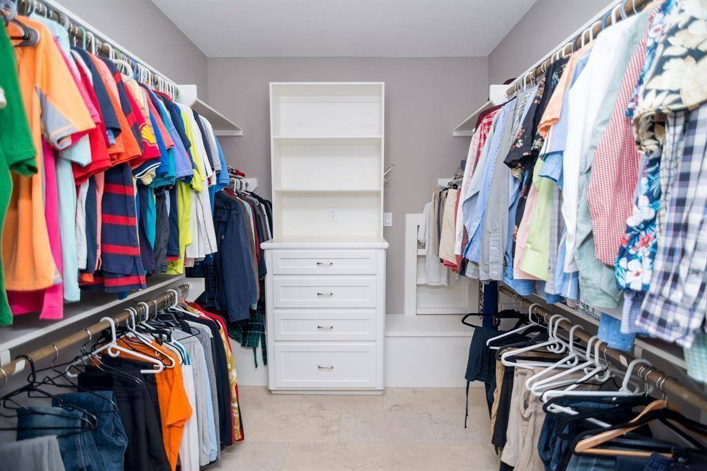 Expansive walk-in closet with ample storage and organization options.