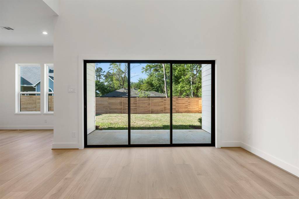 View of the patio from the living room.