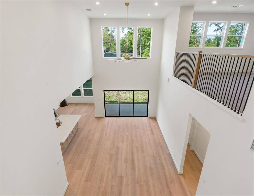 Beautiful view of the living room from upstairs.