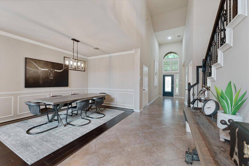 The two story entry leads into the open living areas