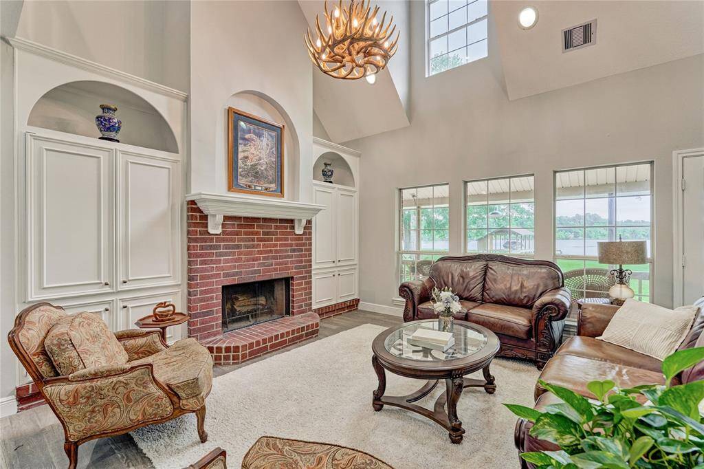 Cozy up by the fireplace and enjoy the view