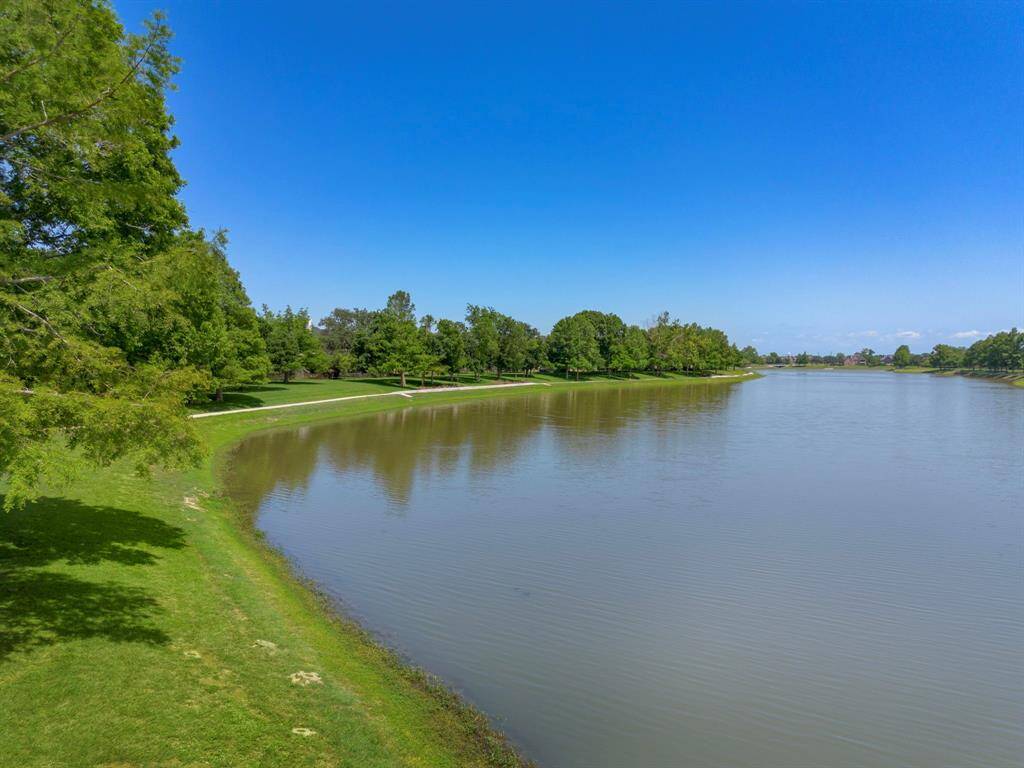 What a peaceful way to begin or end your day walking around the lake.