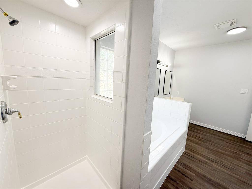 Walk-in shower.