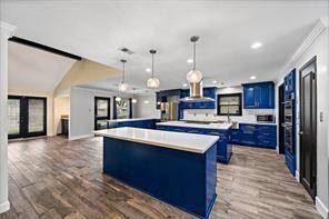 Custom kitchen with stunning twoIislands.