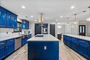 Kitchen view of middle Island.