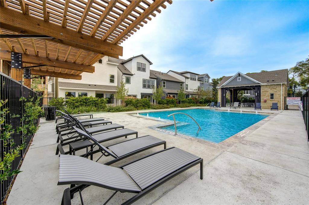 A sparkling pool is the centerpiece of the community, perfect for cooling off on warm Texas days. The cabana offers shaded seating, providing a great space to unwind or gather with friends and neighbors.