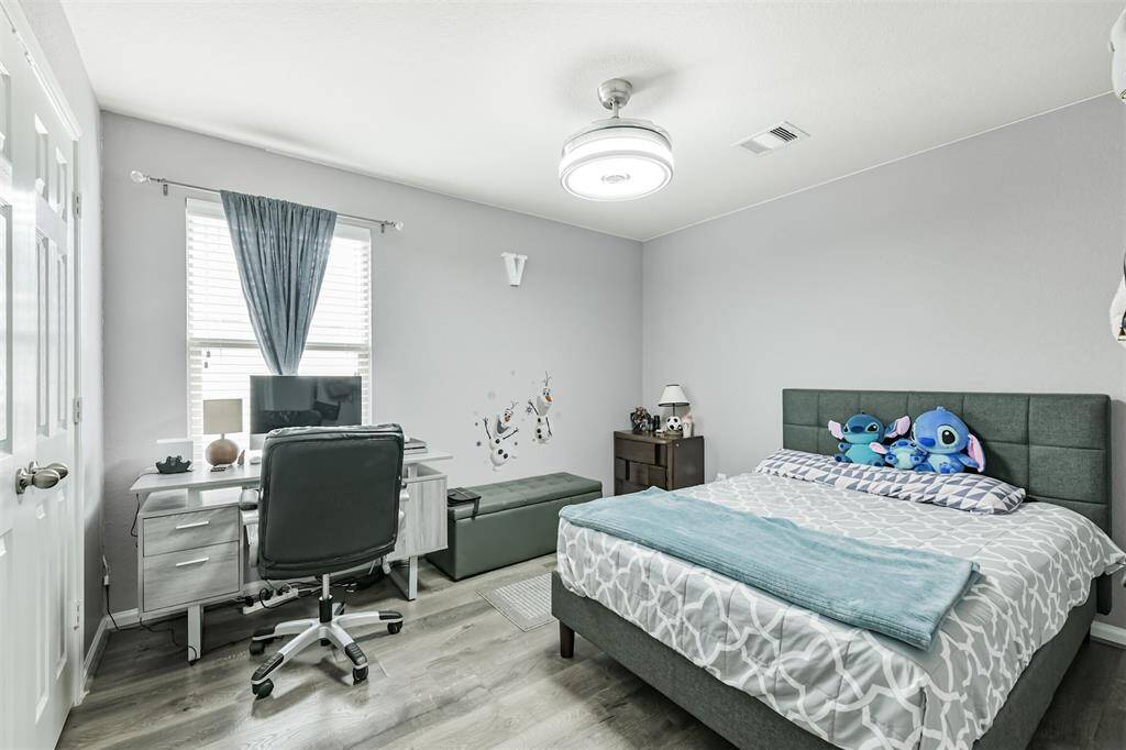 This secondary bedroom offers a bright and welcoming retreat with space to relax, work, or play. Featuring durable flooring, soft natural light, and a versatile layout, this room is perfect for kids, guests, or a home office setup.