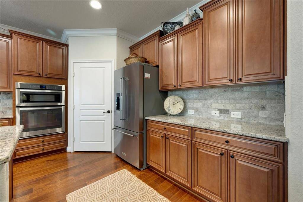 An abundance of cabinetry and counter space.