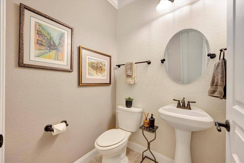 Powder room bath.