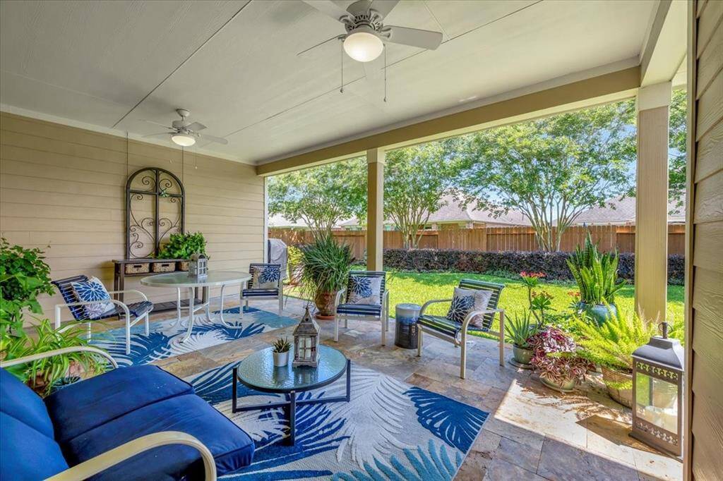 Cool crisp evenings or morning coffee, the back patio is the perfect place.