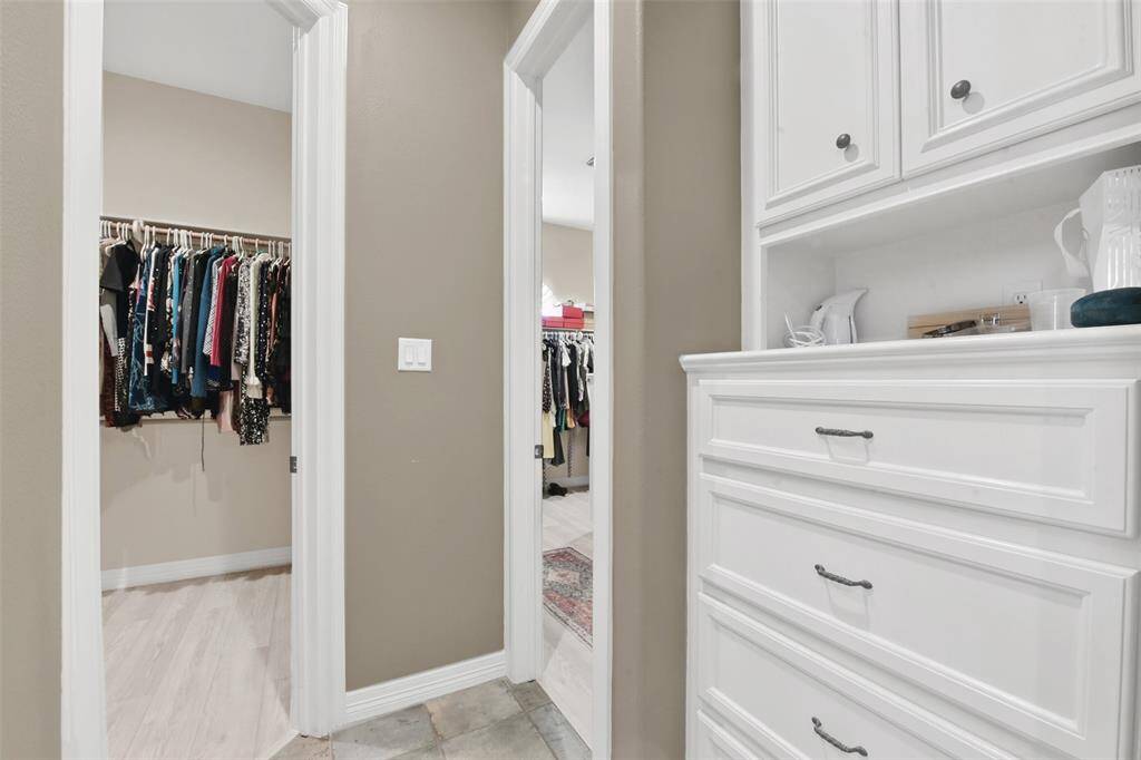 Two large walk-in closets.