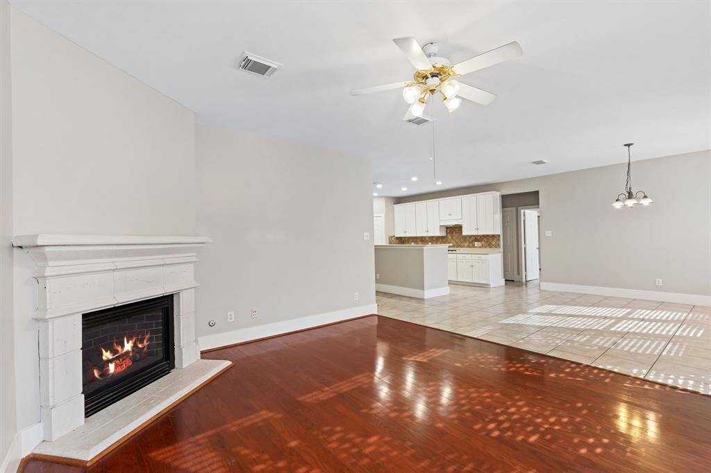The heart of the living room is the fireplace.