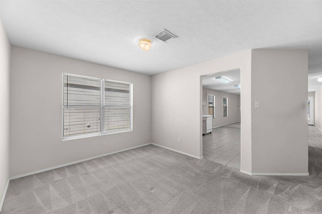 The dining area is open to the kitchen area