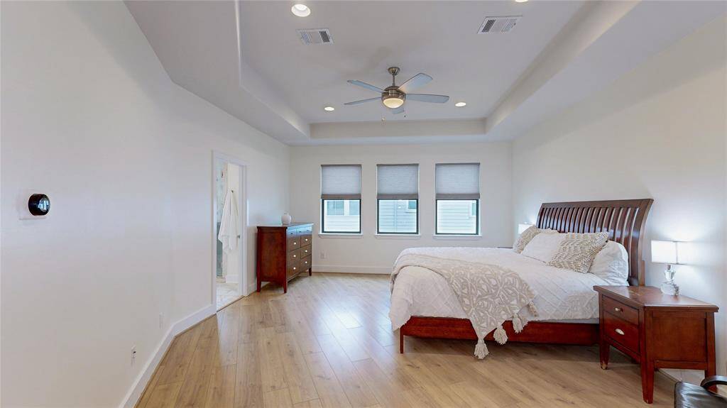 The Primary Suite is spacious, with plenty of room for a sitting area.
