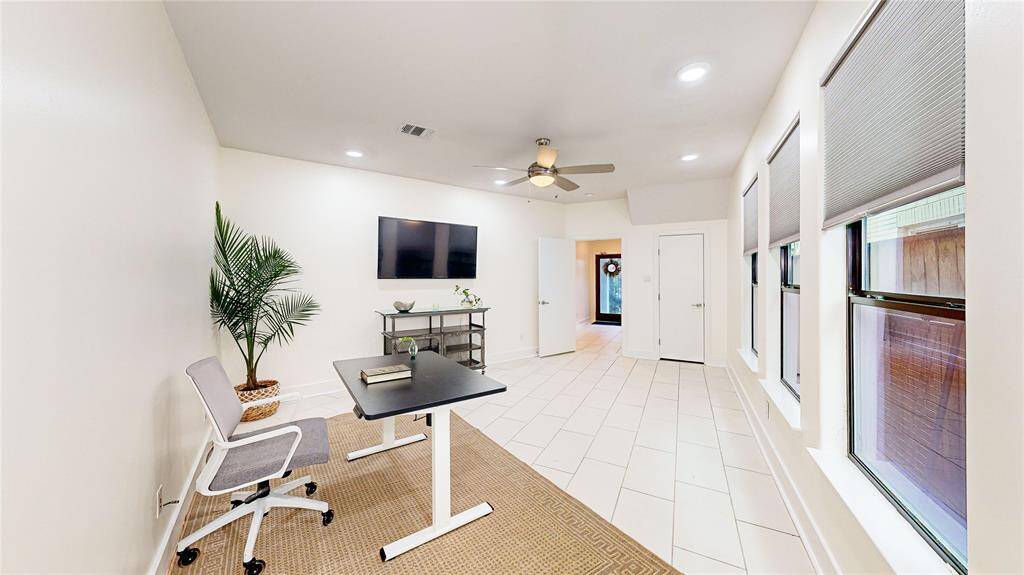 Another view of the First Floor Bedroom/Flex Space. The current owners have used this room as a mother-in-law suite, and also as an Office.