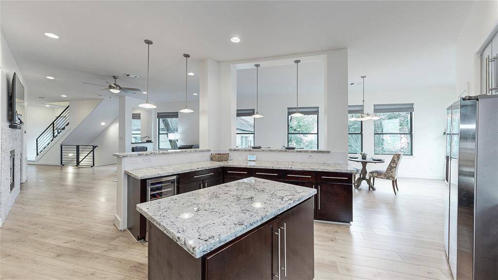 Entertaining or just daily living is made easier in this expansive kitchen space.