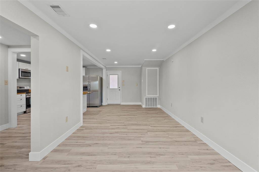 Front window view of the Living and Dining Room