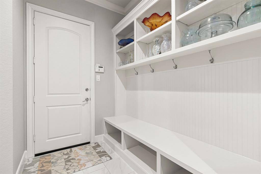 Mud room before garage entrance