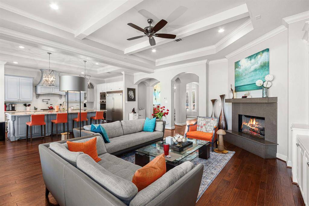 Kitchen is open to living room